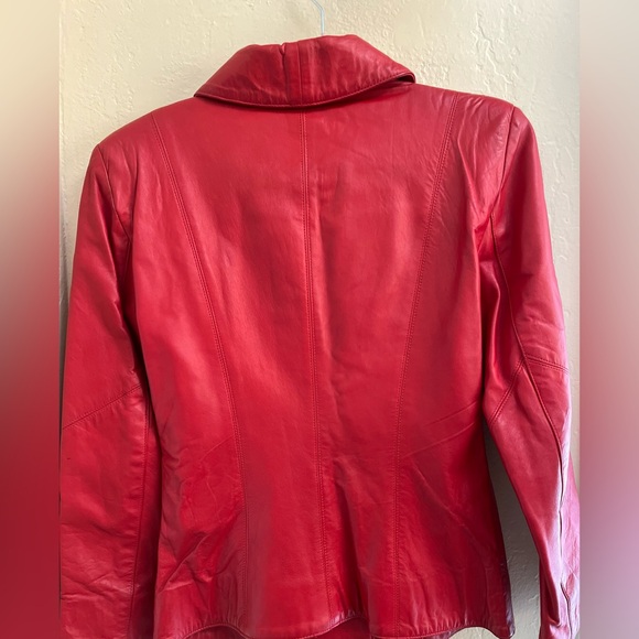 Vintage Red Leather Jacket. Philip Noel size small. - Picture 4 of 4
